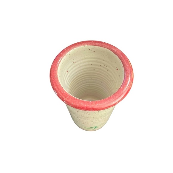 Vtg ROBERT FISHMAN
POTTERY Rhode Island Vase Wine Jacket Calla Lily Signed - Picture 7 of 13